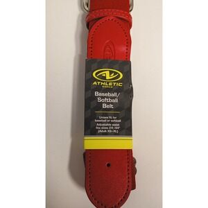 Athletic‎ Works Baseball/Softball Belt Red Synthetic Leather Adult 24-44" XS-XL